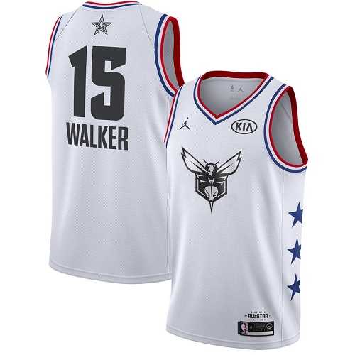 Men's Nike Charlotte Hornets #15 Kemba Walker White Basketball Jordan Swingman 2019 All-Star Game Jersey
